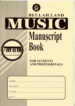 Beulah Land Music Manucript Book Big